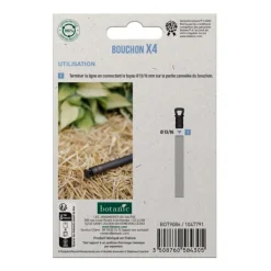 Sale BOTANIC® 4 bouchons cannelés pour tuyau Ø 13/16 mm - Arrosage goutte à goutte