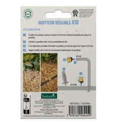 New BOTANIC® 10 goutteurs réglables pour tuyau Ø 4/6 mm et 13/16 mm - Arrosage goutte à goutte