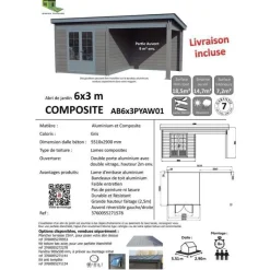 Best GREEN OUTSIDE Abri de jardin composite Cannes 18,5 m²