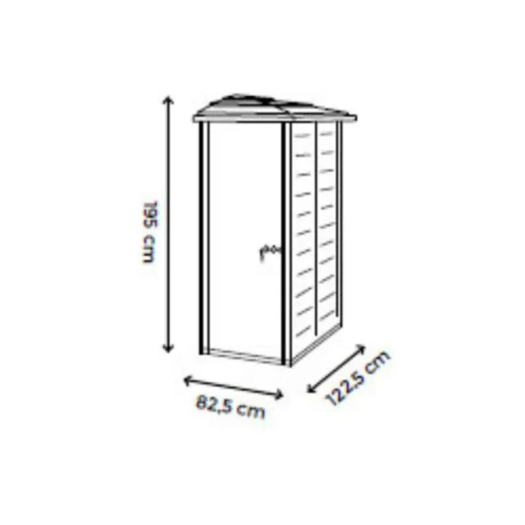 Online HABRITA Abri de jardin mural latéral réversible en résine beige Foresta Evo - 88 x 132 x 195 cm