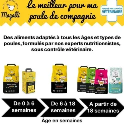 Hot MAGALLI Aliment complet de croissance pour volaille en sac jaune de 8 kg