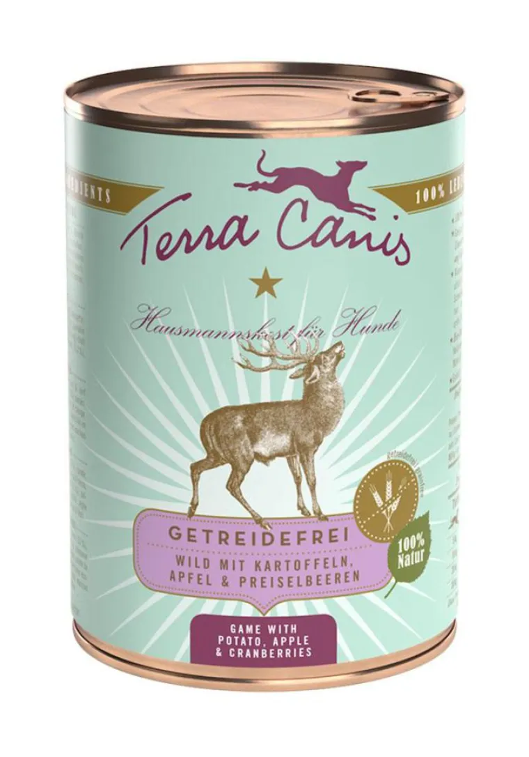 Discount TERRA CANIS Aliment complet pour chien sans céréales gibier – 400 g