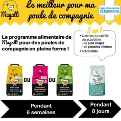 New MAGALLI Aliment complet pour poule pondeuse en sac jaune de 15 kg