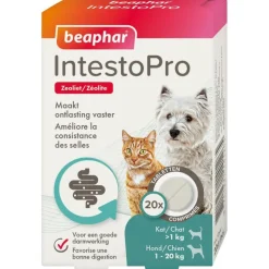 BEAPHAR Aliment complémentaire consistance des selles pour chat et petit chien IntestoPro - x 20 comprimés