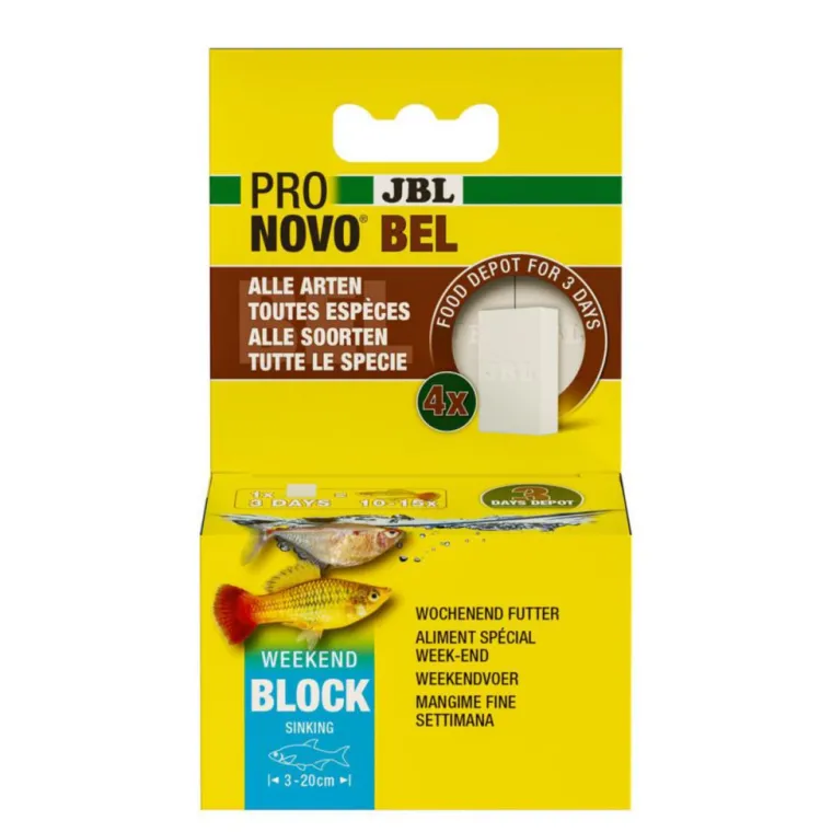 Outlet JBL Aliment spécial week-end pour poissons d'aquarium d'eau douce Pronovo Bel Weekend Bloc