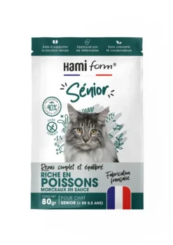 Best HAMIFORM Alimentation complète pour chat senior de + 8,5 ans poisson - pochon de 80 g