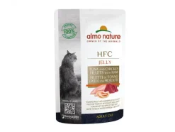 Outlet ALMO NATURE Alimentation humide pour chat au thon, poulet et jambon Jelly - 55 g