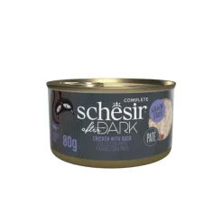 Best SCHESIR Alimentation humide pour chat pâtée poulet avec canard After Dark - boîte de 80 g