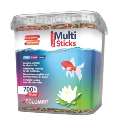 New BLUE CORAL Alimentation pour poissons de bassin, Multi Sticks - 17-20 mm, COLOMBO - 5L, 700g