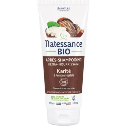 Sale NATESSANCE Après-shampooing bio ultra nourrissant Karité & Kératine végétale – 200 ml
