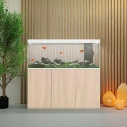 Sale BLUE CORAL Aquarium CIANO Pro 150 - structure boisée chêne - modèle Emotions - 150L