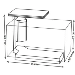 Best BLUE CORAL Aquarium tout équipé blanc SUPERFISH Quadro 40 PRO - 28L