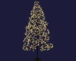 Best BLACHÈRE ILLUMINATION Arbre lumineux noir à 600 micro-LED blanc chaud + 150 flash intérieur/extérieur - 120 cm