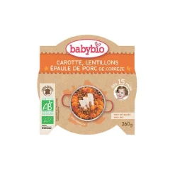 Outlet BABYBIO Assiette carotte lentillons et porc 260 g