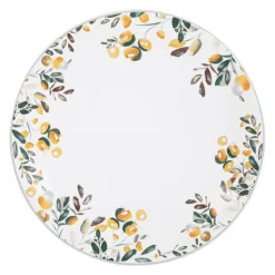Clearance BASTIDE Assiette plate en grès multicolore motifs citrons Summer - Ø 27 cm
