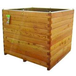 Outlet ROBIN HOOD Bac carré en bois de Mélèze huilé Renata - 100 x 100 x 100 cm