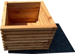 New ROBIN HOOD Bac carré en mélèze huilé Capucine - 45 x45 x 35 cm