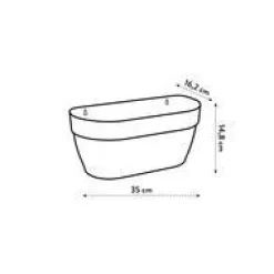 Sale ELHO Bac mural en plastique recyclé blanc Soie Vibia Campana - 35 x 16,2 x 14,8 cm