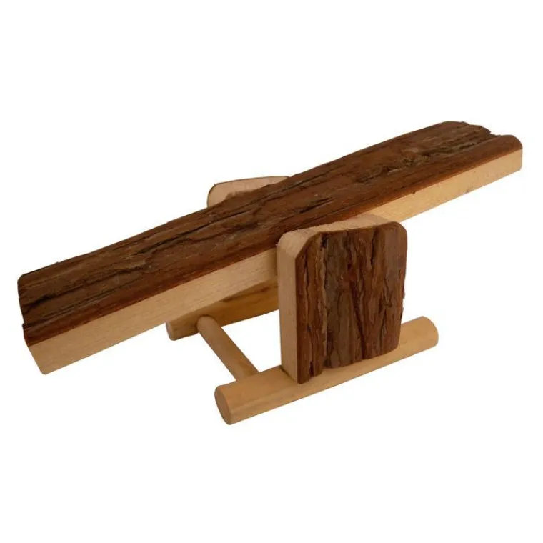 Discount TYROL Balançoire en bois pour rongeurs 22 x 8.x 7cm
