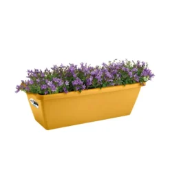 Clearance ELHO Balconnière en polypropylène jaune miel Barcelona - 69,8 x 19 x 16 cm