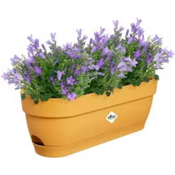 Sale ELHO Balconnière tout-en-un en polypropylène jaune miel Barcelona - 49,5 x 27,5 x 18,5 cm