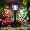 SMART GARDEN Balise solaire Triton en métal noir et verre à LED 10 lumens