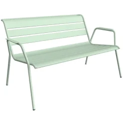 Hot FERMOB Banquette lounge Monceau coloris vert en acier - 132 x 82 cm
