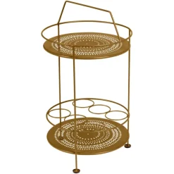 Outlet FERMOB Bar portatif Montmartre coloris marron en acier - Ø 40 cm x 40 cm