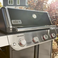 Best WEBER Barbecue à gaz en acier émaillé noir Genesis E-415 - 68,5 x 164 x 122 cm