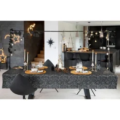 Discount Barre de suspension en métal noir pour décoration de table 250x110 cm