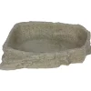 New REPTILE PLANET Bassin ou mangeoire pour terrarium coloris gris Stone Age Serie Dish L - 17,5 x 3,5 x 14 cm