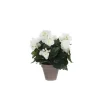 Outlet Bégonia blanc plante artificielle en pot gris H 30 x Ø 25 cm