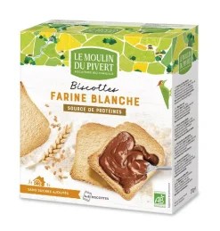 Clearance LE MOULIN DU PIVERT Biscottes bio à la farine blanche 270 gBiscottes bio à la farine blanche 270 g