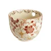 Outlet BASTIDE Bonbonnière en grès beige à motifs floraux pourpre Kiyo - Ø 10 x 9 cm