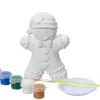 Best KAEMINGK Bonhomme de pain d'épices en plâtre à peindre et 5 pots de peinture - 8,2 x 19 x 19,5 cm