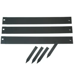 OUTSIDE LIVING Bordure de jardin en métal noir Nature - 264 x 10,2 cm