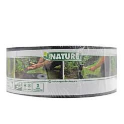 OUTSIDE LIVING Bordure en polyéthylène recyclé noir épaisseur 3 mm Nature - 1000 x 7,5 cm