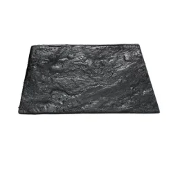 Best HAIRIE GRANDON Bordure plate hexagonale en béton noir ciré - 23/30 x 15 cm