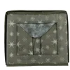 KAEMINGK Boîte pour rangement de boules en polyester vert avec flocons blancs taille XL - 41 x 31 x 32 cm