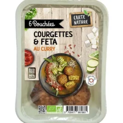 Hot CARTE NATURE Bouchées courgette & feta - 6 x 30 g