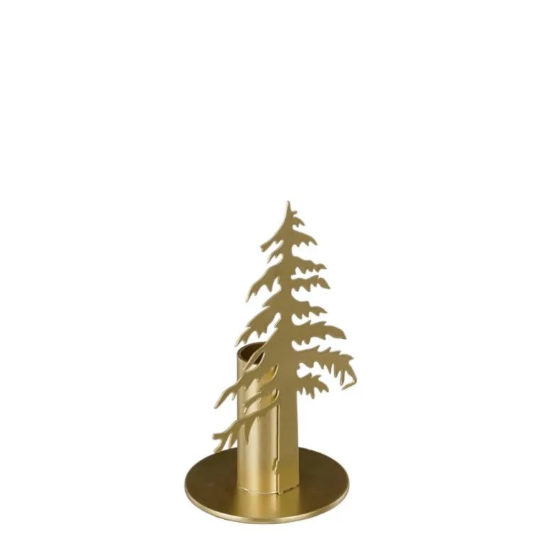 Online EDELMAN Bougeoir arbre coloris or en métal - 13,5 x 7 cm
