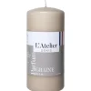 New L'ATELIER DENIS Bougie cylindrique taille L beige parfum lin L’Atelier de Denis - Ø 6,8 x H 14.5 cm