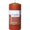Discount L'ATELIER DENIS Bougie cylindrique taille L Terracotta parfum épices L’Atelier de Denis - Ø 6,8 x H 14.5 cm 11 cm