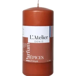 Discount L'ATELIER DENIS Bougie cylindrique taille L Terracotta parfum épices L’Atelier de Denis - Ø 6,8 x H 14.5 cm 11 cm