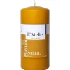 Clearance L'ATELIER DENIS Bougie cylindrique taille L ocre parfum soleil fruité L’Atelier de Denis - Ø 6,8 x H 14.5 cm