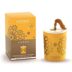 Hot ESTEBAN PARIS Bougie déco parfumée et rechargeable Ambre Esteban - 180 g
