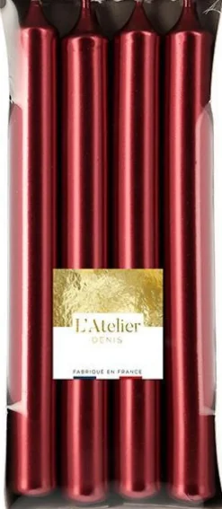 Hot L'ATELIER DENIS Bougie flambeau de ménage coloris rouge métal 18 cm L’Atelier Denis – Les 8 pièces
