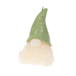 Online CADES DESIGN Bougie forme gnome à chapeau vert Henry - 13 x 6,8 x 6 cm