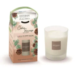 Sale ESTEBAN PARIS Bougie initiale parfumée Esteban senteur Cèdre sauvage - 180 g