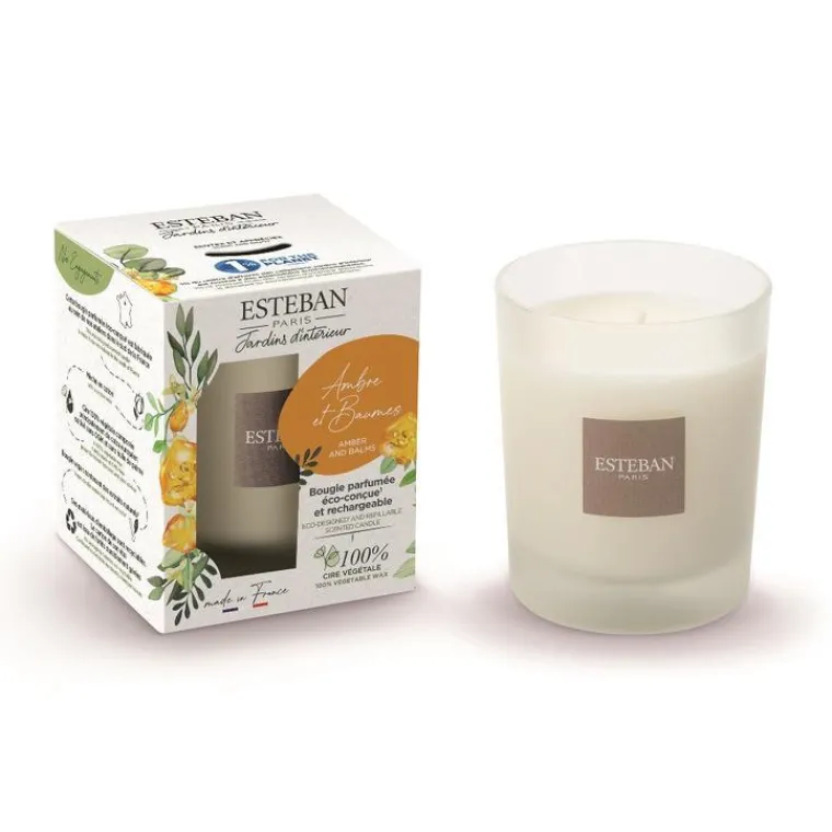 Online ESTEBAN PARIS Bougie parfumée rechargeable Ambre et Baumes Esteban - 180 g